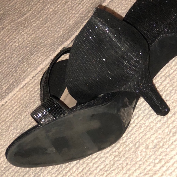 Alfani Black & Silver Dress Heels 10 - Picture 2 of 4